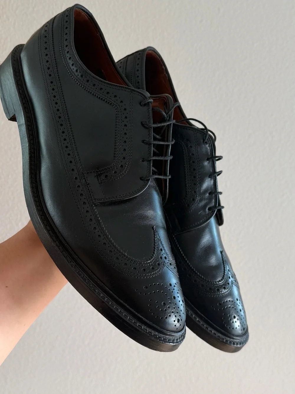 Allen Edmonds Men MacNeil Wing Black-Handcrafted in USA 12 D
